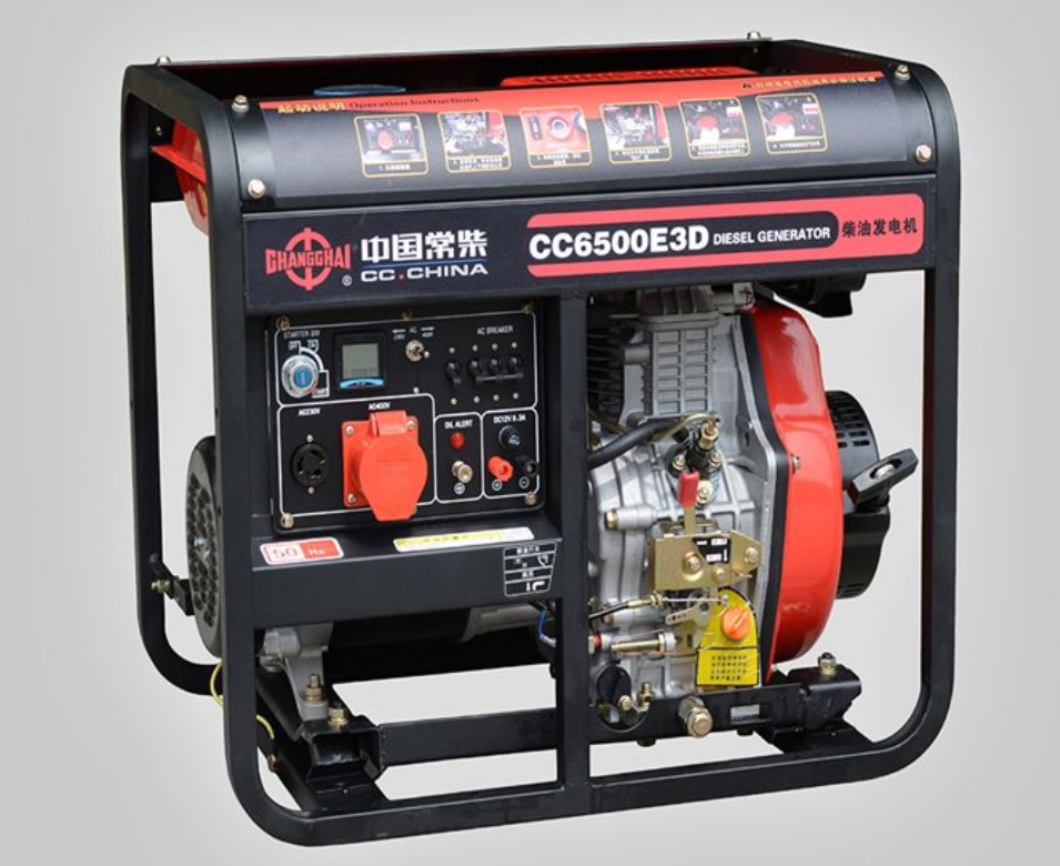 Open-frame diesel backup generator